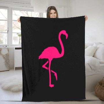 Discover Pink Flamingo Fleece Blankets