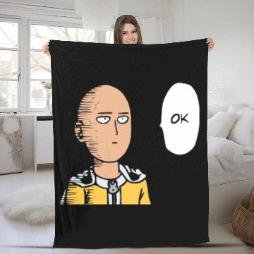 Discover One-Punch Anime Saitama Fleece Blankets