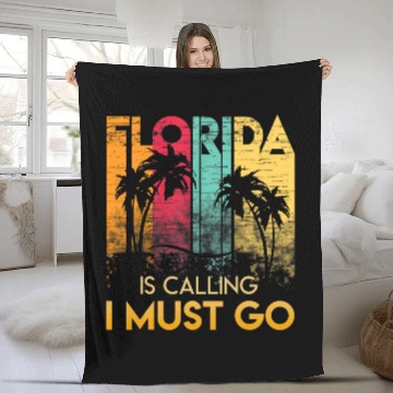 Discover Florida Strong Men's Fleece Blankets Florida Is Calling I Must Go