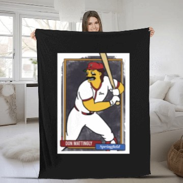 Discover Don Mattingly Springfield Homer at the Bat Baseball - Simpsons - Fleece Blankets