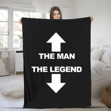 Discover The Man The Legend Humor Fleece Blankets