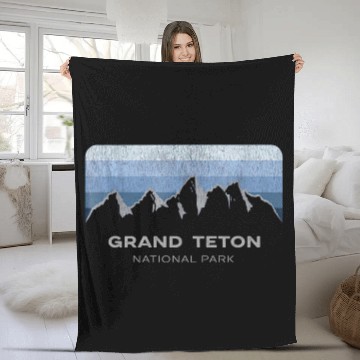 Discover Grand Teton National Park TTank Top: Winter Edition Fleece Blankets