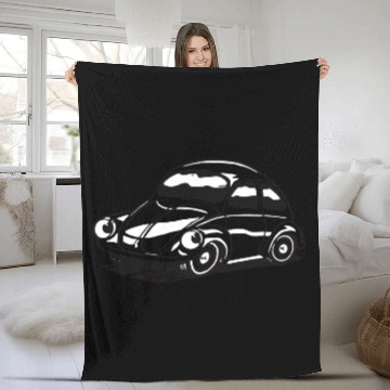 Discover Volkswagen Beetle Bug Classic Design transparent Fleece Blankets