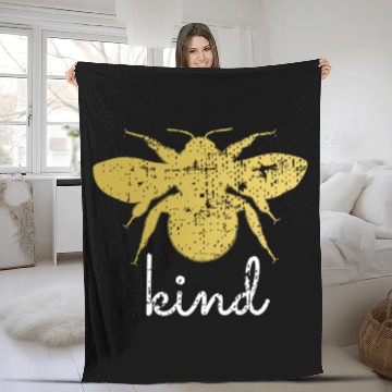 Discover Womens Vintage Be Kind - Bumblebee Bee Kind Kindness Fleece Blankets