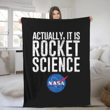 Discover Actually, It Is Rocket Science  - NASA Space Fleece Blankets