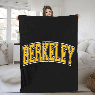 Discover Berkeley California CA Varsity Style Amber Fleece Blankets