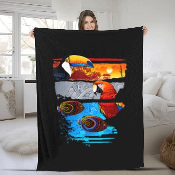 Discover Honduras Tropical Fleece Blankets