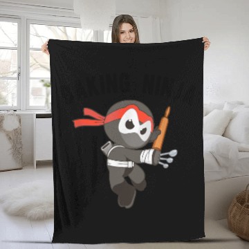 Discover Baking Ninja Fleece Blankets