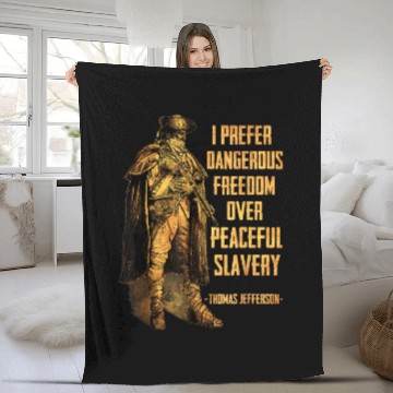 Discover I Prefer Dangerous Freedom Over Peaceful Slavery Fleece Blankets