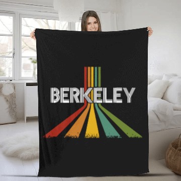 Discover Berkeley California  VintageTank Top Fleece Blankets