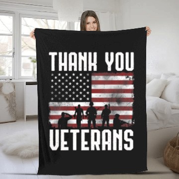 Discover Thank You Veterans Fleece Blankets