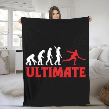 Discover Great Ultimate Frisbee Evolution Gift Fleece Blankets