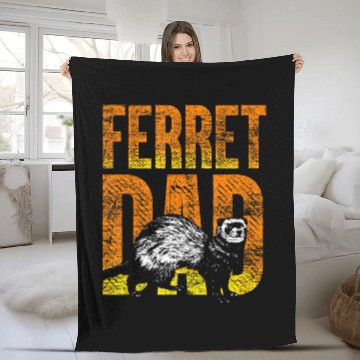 Discover Ferret Dad Pet Fleece Blankets