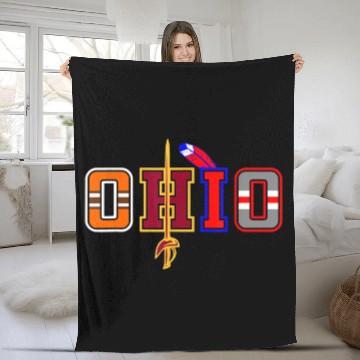 Discover Ohio Apparel Fleece Blankets