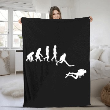 Discover Scuba Dive T- Fleece Blankets Evolution Diving Diver Ocean Lover Gift