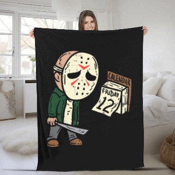 Discover Friday 12th Funny Halloween Horror Movie Humor Fleece Blankets