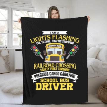 Discover I'm A School Bus Driver School Bus Driver Gift Fleece Blankets