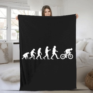 Discover Evolution Cycling Bicycle Road Bike Fleece Blankets
