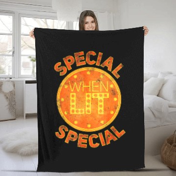 Discover Special When Lit - Funny Retro Pinball Gift Fleece Blankets