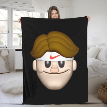 Discover Roger Federer emoji tennis Fleece Blankets
