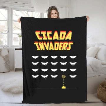 Discover Men's Fleece Blankets Cicada Invaders