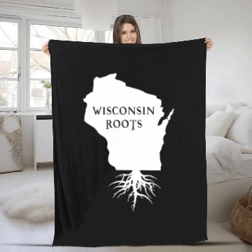 Discover Wisconsin Roots - Wisconsin Home - Fleece Blankets