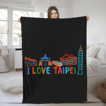 Discover I Love Taipei Fleece Blankets