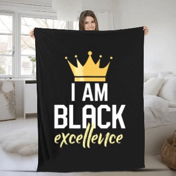 Discover I Am Black Excellence Fleece Blankets