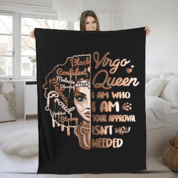 Discover Virgo Queen Birthday Zodiac Black Women Fleece Blankets