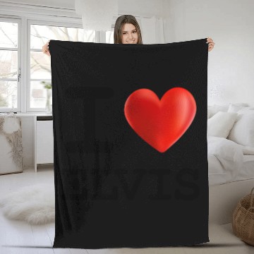 Discover I Love ELVIS Heart Name Fleece Blankets Gift