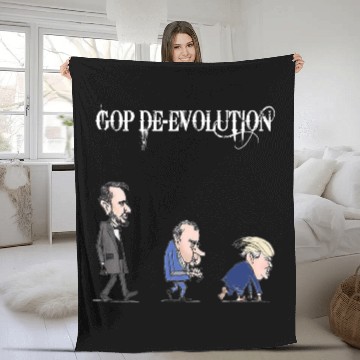 Discover Trump Evolution Republican GOP Fleece Blankets