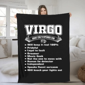 Discover Virgo Facts Zodiac Sign Horoscope Fleece Blankets