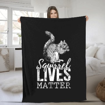 Discover Lives Matter Squirrel Fleece Blankets