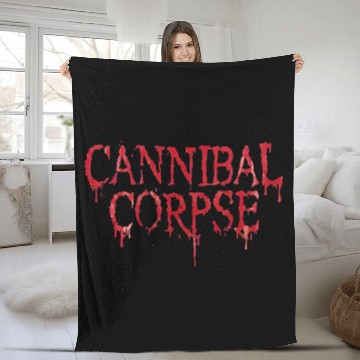 Discover Cannibal Corpse Men's Logo Fleece Blankets Black