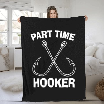 Discover Fishing Gear Funny Part Time Vintage Gift Hooker Fleece Blankets Fleece Blankets