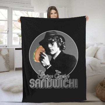 Discover Enjoy Every Sandwich ))(( Zevon Quote - Warren Zevon - Fleece Blankets