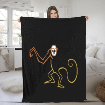 Discover Crazy monkey Fleece Blankets