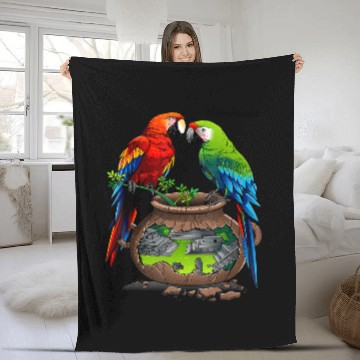 Discover Honduras, Copan Maya Loros Fleece Blankets