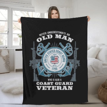 Discover U.S Coast Guard Veteran Fleece Blankets