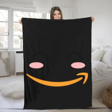 Discover Amazon Employee Smiley - Amazon Employee - Fleece Blankets