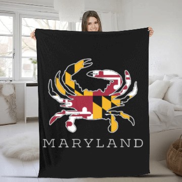 Discover Maryland State Flag Classy Fleece Blankets