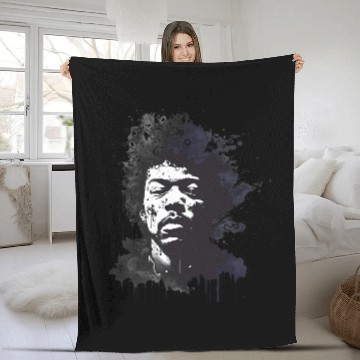 Discover Jimi Hendrix, Vintage Jimi Hendrix Fleece Blankets