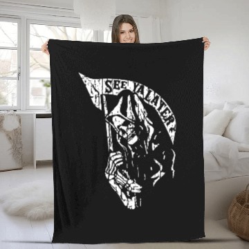 Discover Grim Reaper See Ya Later Fleece Blankets