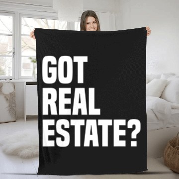 Discover Got Real Estate Agent Fleece Blankets