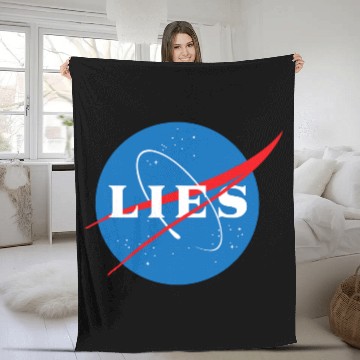 Discover NASA LIES Flat Earth Fleece Blankets