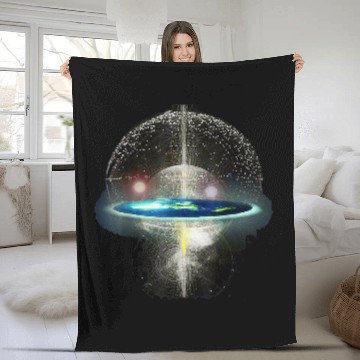 Discover Flat Earth Fleece Blankets