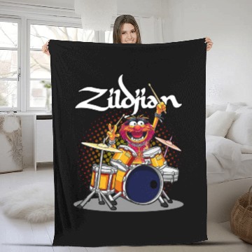 Discover ANIMAL DRUMMER ZILDJIAN CYMBALS Fleece Blankets