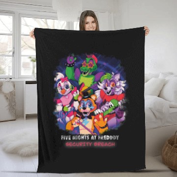 Discover Fnaf Security Breach Fleece Blankets