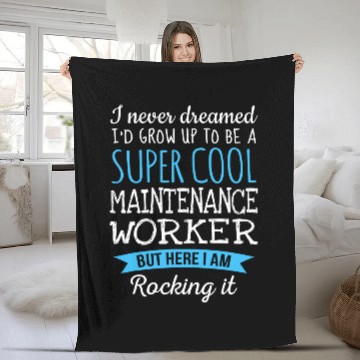 Discover Funny Maintenance Worker Appreciation Gifts Fleece Blankets