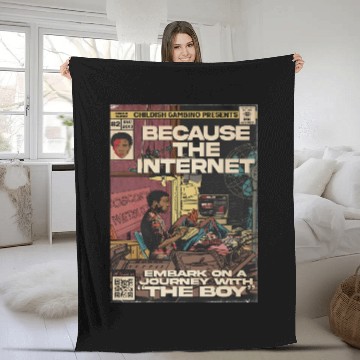 Discover Childish Gambino- Because The Internet Fleece Blankets